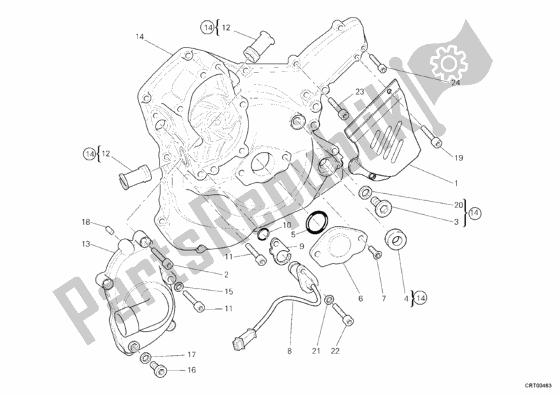 Todas las partes para Cubierta Del Generador de Ducati Monster S4 RS Tricolore 998 2008